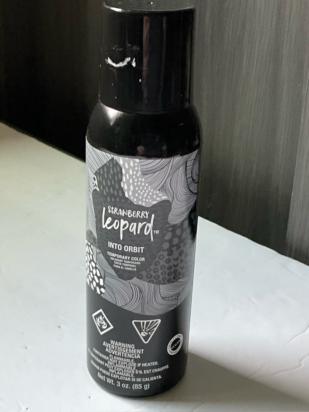 Strawberry Leopard Into Orbit Temporary Hair Color Spray - Shimmery Silver 3 oz.